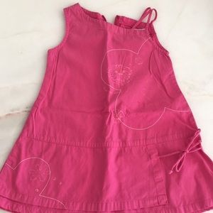 Deux Par Deux Girls Pink Cotton Sleeveless Summer Dress-Size 2